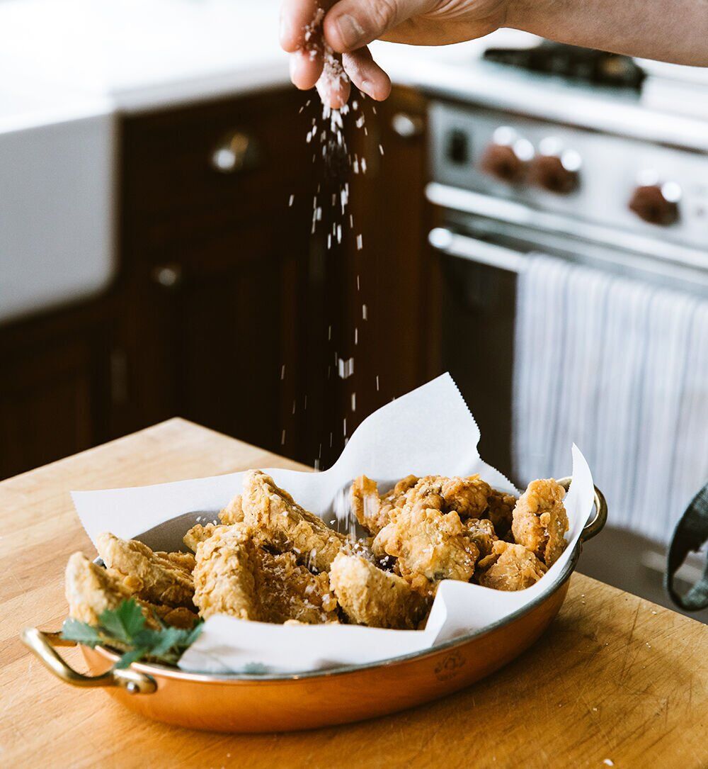 Salting oysters
